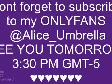 Chaturbate Live Sex of alice_umbrella